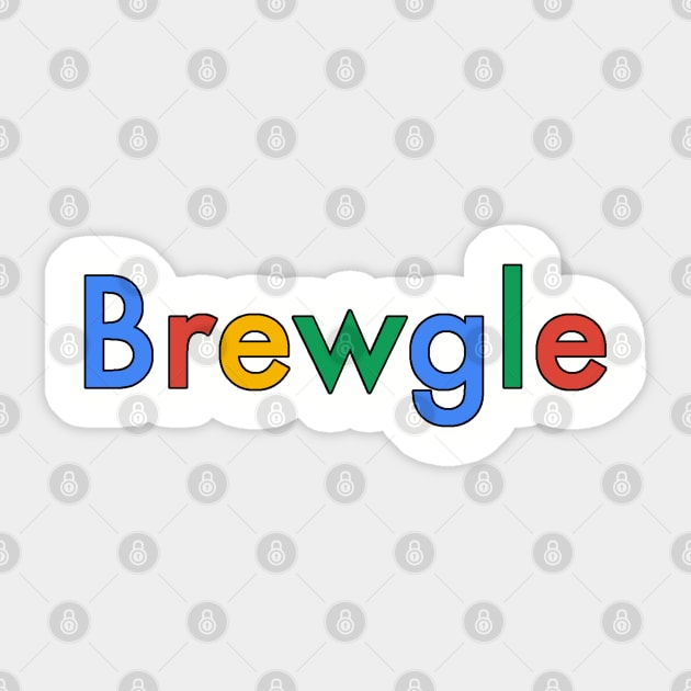 Brew Search Engine (Black Outline) Sticker by PerzellBrewing